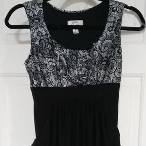 Black dress with. Short length with pockets